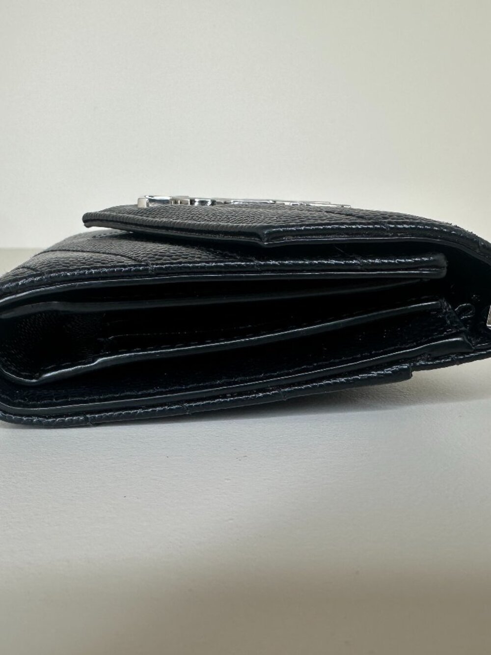 Saint Laurent Cassandre Matelassé Compact Tri Fold Wallet - Picture 5 of 14